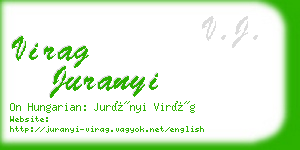 virag juranyi business card